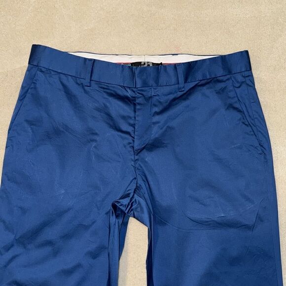 LE 31 Men’s Blue Dress Pant 33 x 36L Straight Pockets SIMONS - Picture 2 of 9